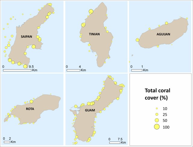 Figure 1. Mean total fish biomass at sites surveyed in the southern islands.